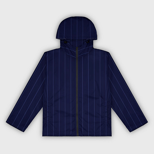 Женская ветровка Серьезный тёмно-синий полосы / 3D-Черный – фото 1