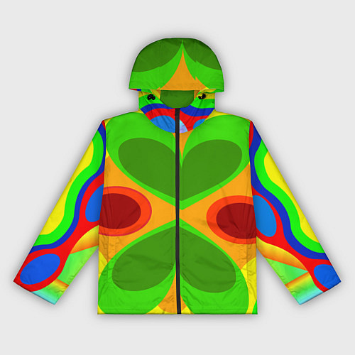 Женская ветровка Цветные плавные фигуры / 3D-Черный – фото 1