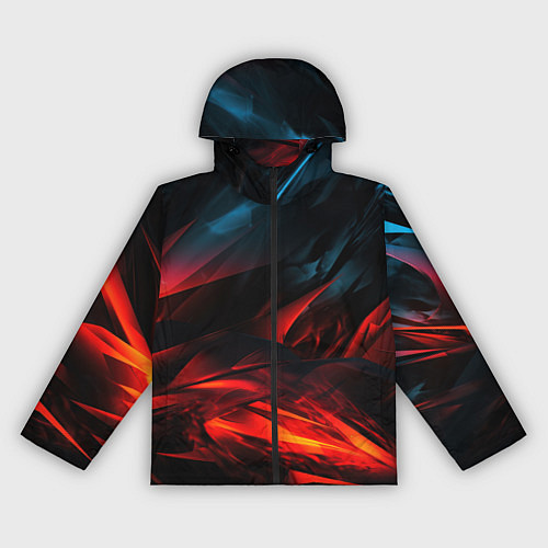 Женская ветровка Red black abstract / 3D-Черный – фото 1