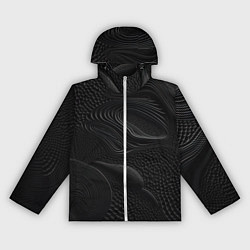 Ветровка с капюшоном женская Black texture, цвет: 3D-белый