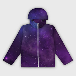 Ветровка с капюшоном женская Реалистичный космос, цвет: 3D-белый