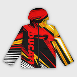 Ветровка с капюшоном женская Ducati - red uniform, цвет: 3D-черный