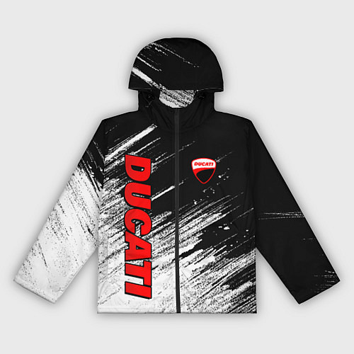 Женская ветровка Ducati - потертости краски / 3D-Черный – фото 1