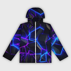 Женская ветровка Неоновые фиолетовые и синие плиты