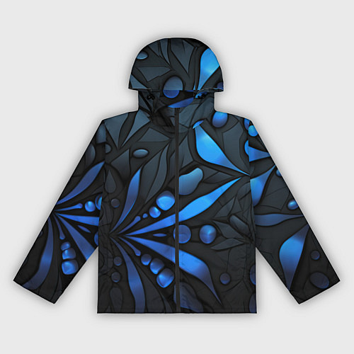 Женская ветровка Black blue elements / 3D-Черный – фото 1