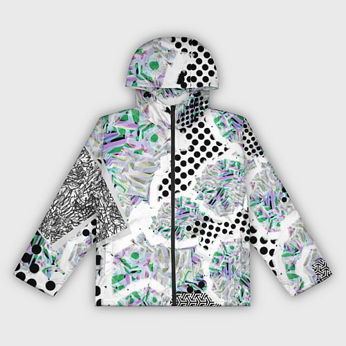 Женская ветровка Контрастная абстракция / 3D-Черный – фото 1