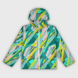 Ветровка с капюшоном женская Геометрически узор, цвет: 3D-белый