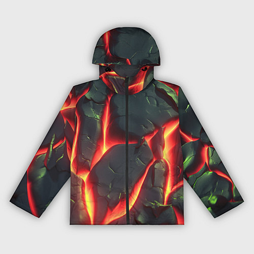 Женская ветровка Красные плиты с лавой / 3D-Черный – фото 1