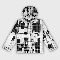 Ветровка с капюшоном женская Кибер Сетка гранж, цвет: 3D-черный