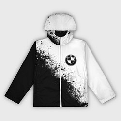 Ветровка с капюшоном женская BMW - black and white, цвет: 3D-белый