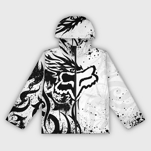 Женская ветровка Fox motocross - белый дракон / 3D-Черный – фото 1