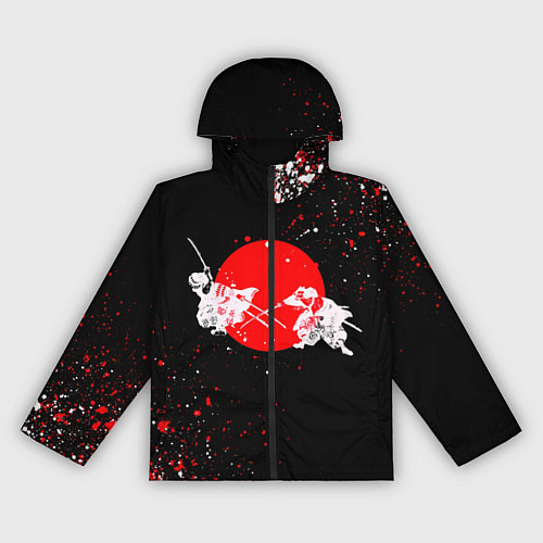 Женская ветровка Два белых самурая / 3D-Черный – фото 1