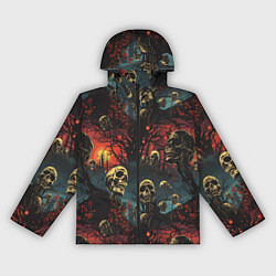 Ветровка с капюшоном женская Нечистый дух, цвет: 3D-черный
