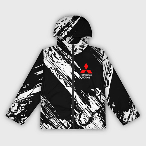 Женская ветровка Mitsubishi - белый пятна / 3D-Черный – фото 1