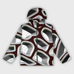 Ветровка с капюшоном женская Объемная сеть, цвет: 3D-черный