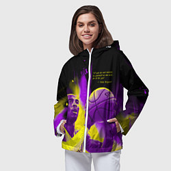 Ветровка с капюшоном женская Цитата - Коби Брайант, цвет: 3D-белый — фото 2