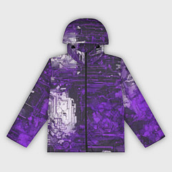 Женская ветровка Киберпанк заражение фиолетовое