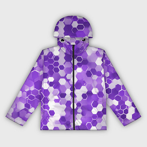 Женская ветровка Кибер Hexagon Фиолетовый / 3D-Черный – фото 1