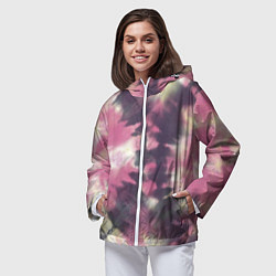 Ветровка с капюшоном женская Tie-Dye дизайн, цвет: 3D-белый — фото 2