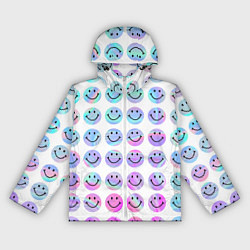 Ветровка с капюшоном женская Smiley holographic, цвет: 3D-белый