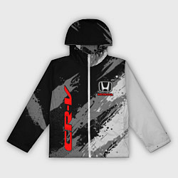 Ветровка с капюшоном женская Honda cr-v - Монохром, цвет: 3D-белый