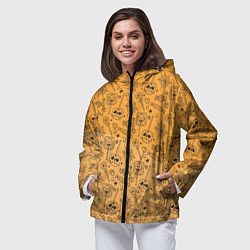 Ветровка с капюшоном женская Хэлчупики, цвет: 3D-черный — фото 2