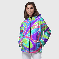 Ветровка с капюшоном женская Костюм Barbie Totally Ultra Hair brunette, цвет: 3D-черный — фото 2