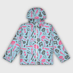 Ветровка с капюшоном женская БДСМ - игрушки, цвет: 3D-белый