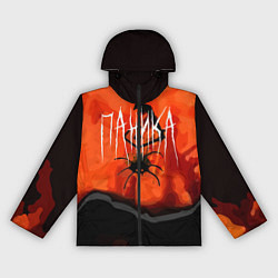 Ветровка с капюшоном женская Не паникуй, цвет: 3D-черный