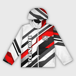 Ветровка с капюшоном женская Honda - red and white, цвет: 3D-белый