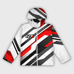 Ветровка с капюшоном женская Mass effect - white uniform n7, цвет: 3D-белый