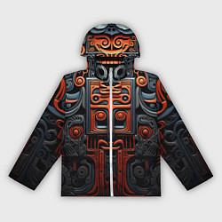 Ветровка с капюшоном женская Арт в этническом стиле, цвет: 3D-белый