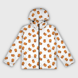 Ветровка с капюшоном женская Мини капибары, цвет: 3D-черный