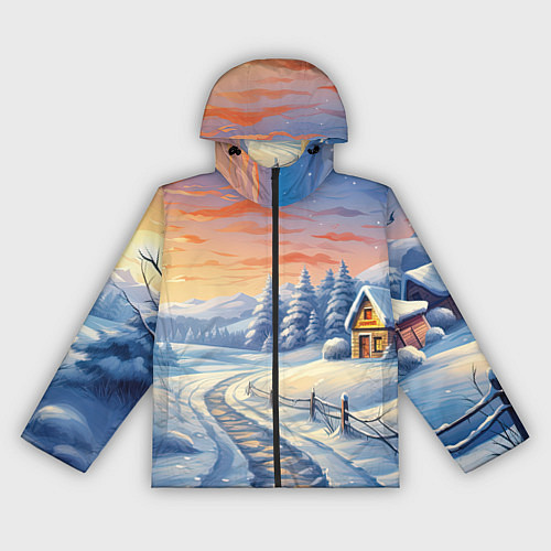 Женская ветровка Предновогодний восход / 3D-Черный – фото 1