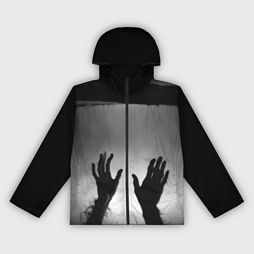 Женская ветровка Руки зомби в ночном тумане / 3D-Черный – фото 1