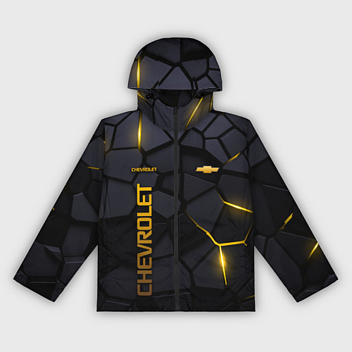 Женская ветровка Chevrolet - плиты с эффектом свечения / 3D-Черный – фото 1