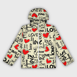 Ветровка с капюшоном женская Abstraction of love, цвет: 3D-белый