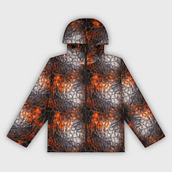 Ветровка с капюшоном женская Текстура дорогой кожи паттерн, цвет: 3D-черный