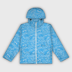 Ветровка с капюшоном женская Зимний снежный паттерн, цвет: 3D-белый