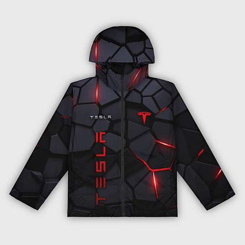 Женская ветровка Tesla - плиты с эффектом свечения / 3D-Черный – фото 1
