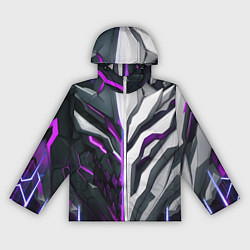 Ветровка с капюшоном женская Броня адская и райская фиолетовая, цвет: 3D-белый