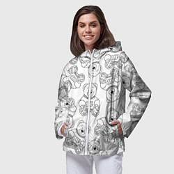 Ветровка с капюшоном женская Мишки из СССР, цвет: 3D-белый — фото 2