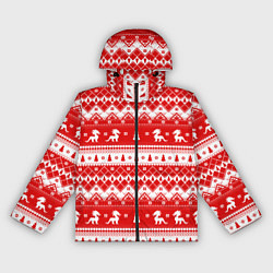 Ветровка с капюшоном женская Новогодние драконы, цвет: 3D-черный