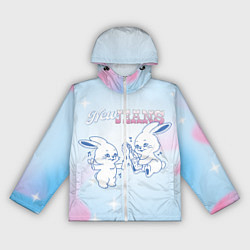 Ветровка с капюшоном женская Newjeans баннис, цвет: 3D-белый