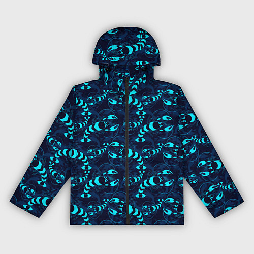 Женская ветровка Голубые раки / 3D-Черный – фото 1