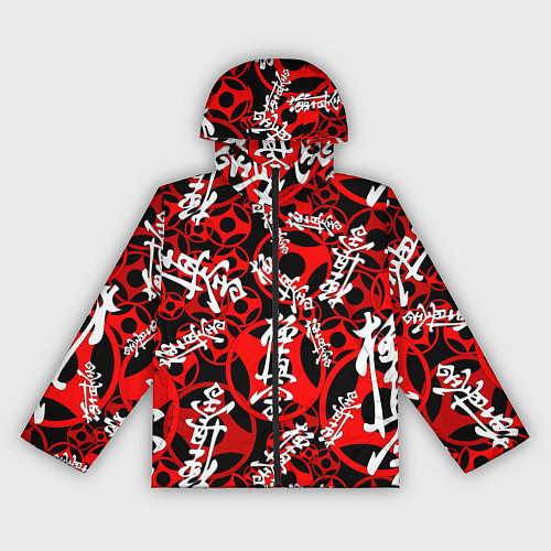 Женская ветровка Карате киокушинкай лого паттерн / 3D-Черный – фото 1