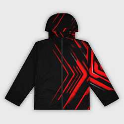 Ветровка с капюшоном женская Красные стрелки, цвет: 3D-черный