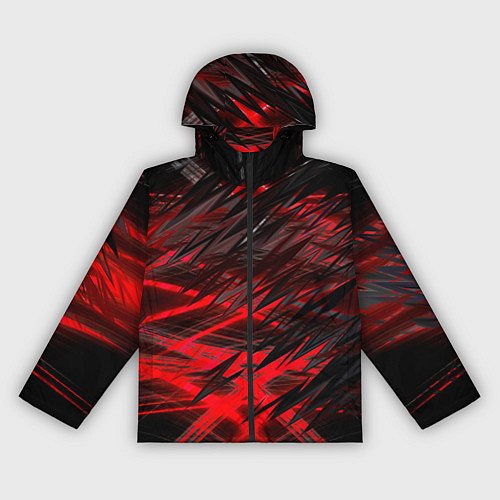 Женская ветровка Черно красные текстуры / 3D-Черный – фото 1