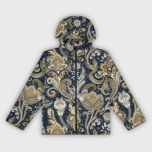 Женская ветровка Индийские этнические узоры пейсли / 3D-Черный – фото 1