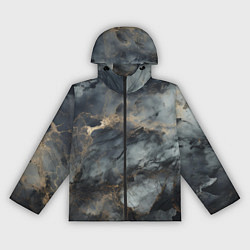 Ветровка с капюшоном женская Темно-серый мрамор, цвет: 3D-черный